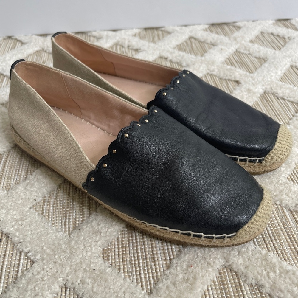 Kate Spade Gardenia Espadrilles Natural/Black Size 9.5